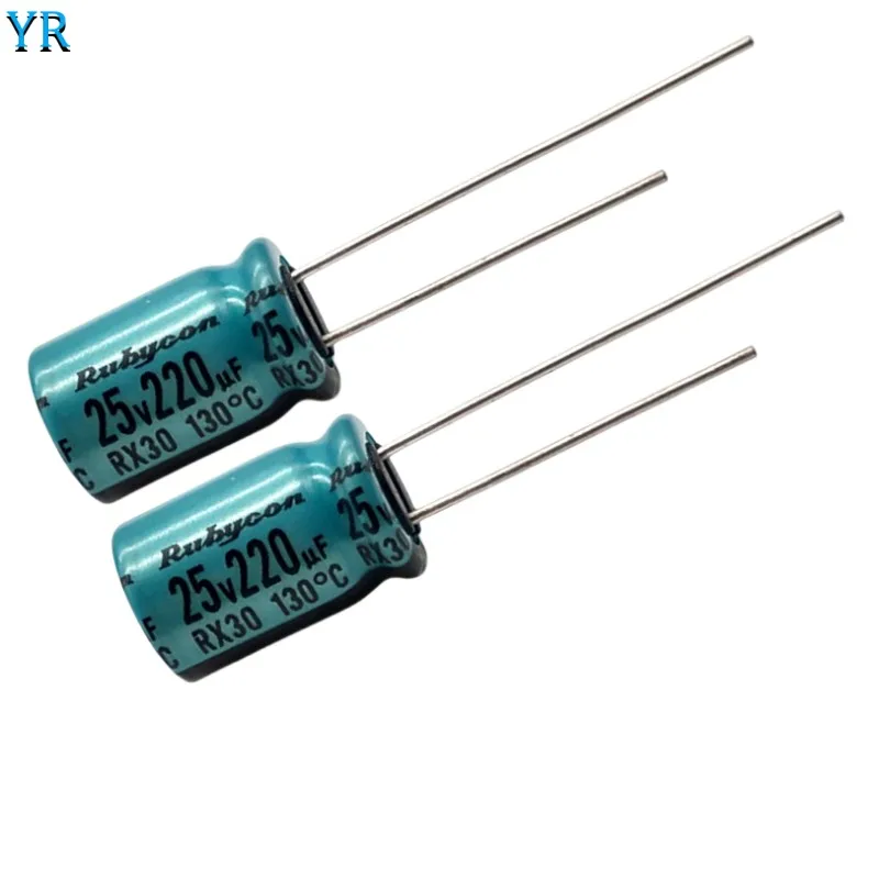 

20PCS Rubycon 25V220UF 8x11.5mm Electrolytic Capacitor RX30 130℃ 220uf 25V 8X11.5MM