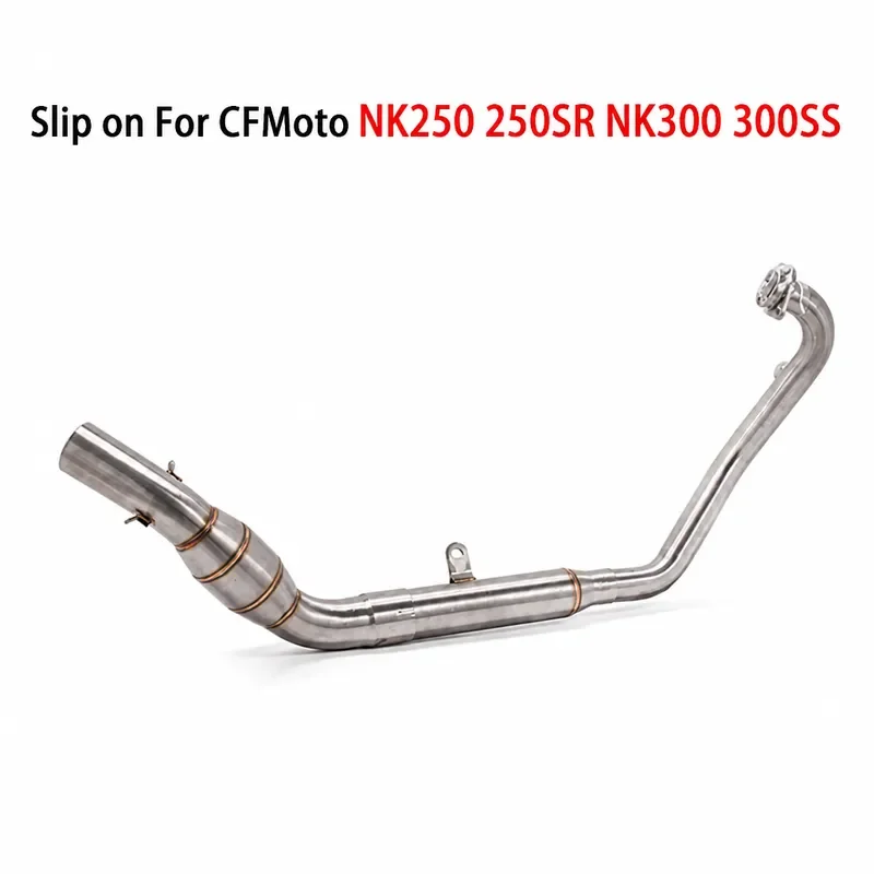Motorcycle Exhaust System 51mm Front Middle Link Pipe Connection for CFMoto NK250 250SR NK300 300SS