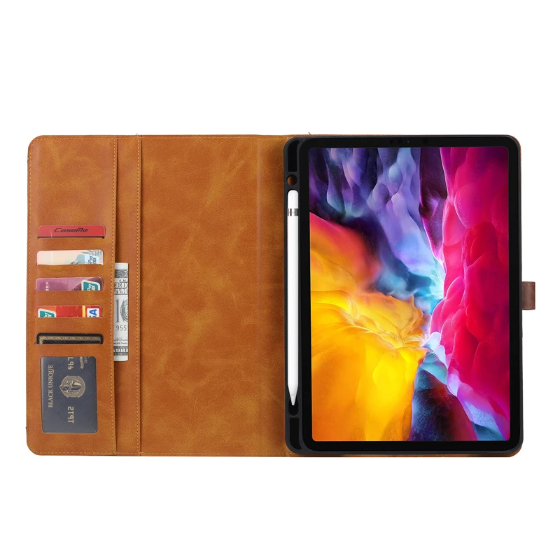 Imagem -02 - Capa de Livro de Couro de Luxo com Slot para Cartão Capa para Ipad Air Pro 11 13 m4 Air m2 2023