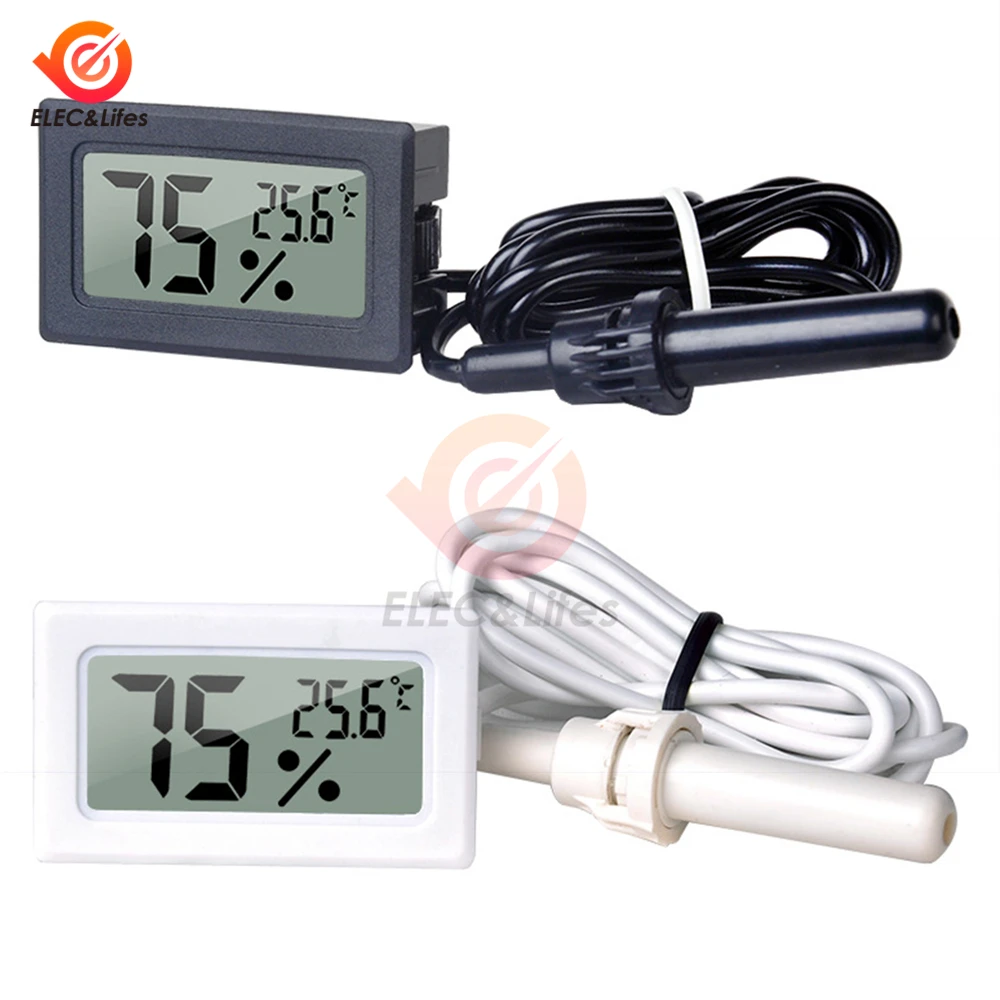 FY-12 Embedded Electronic Thermo-hygrometer Mini Home Digital Temperature Sensor Thermometer Humidity Meter With Battery