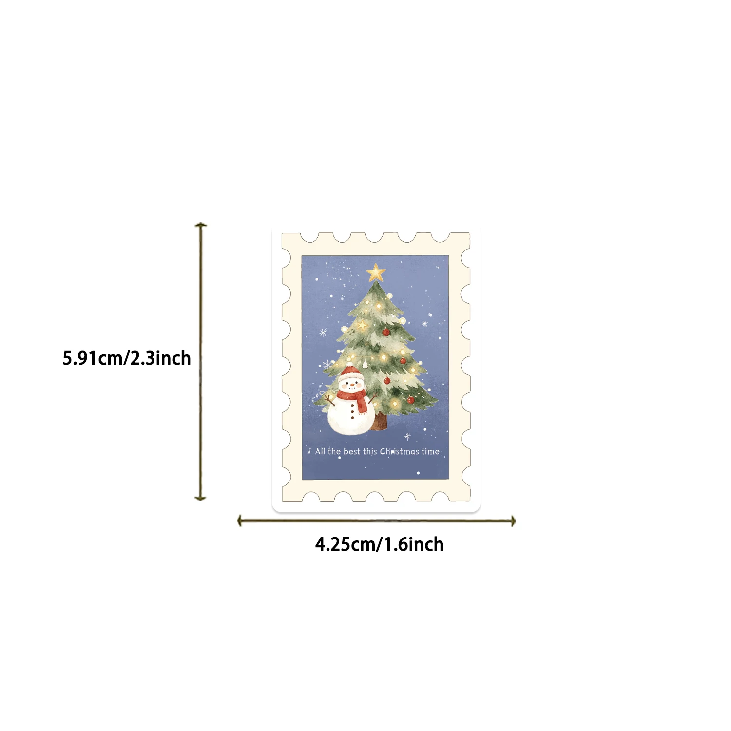 50PCS Stamp Christmas Series Sticker Set DIY Phone Case Laptop Guitar Computer Decoration Waterproof Stickers
