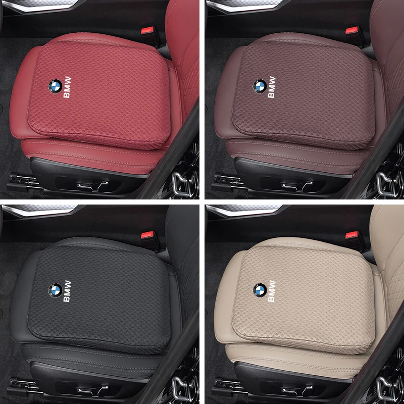 Car Seat Ice Silk Appearance Seat Booster Cushion For BMW X1 X2 X3 X5 X4 X6 X7 iX3 F20 F10 F07 E70 E46 E90 E92 E60 E39