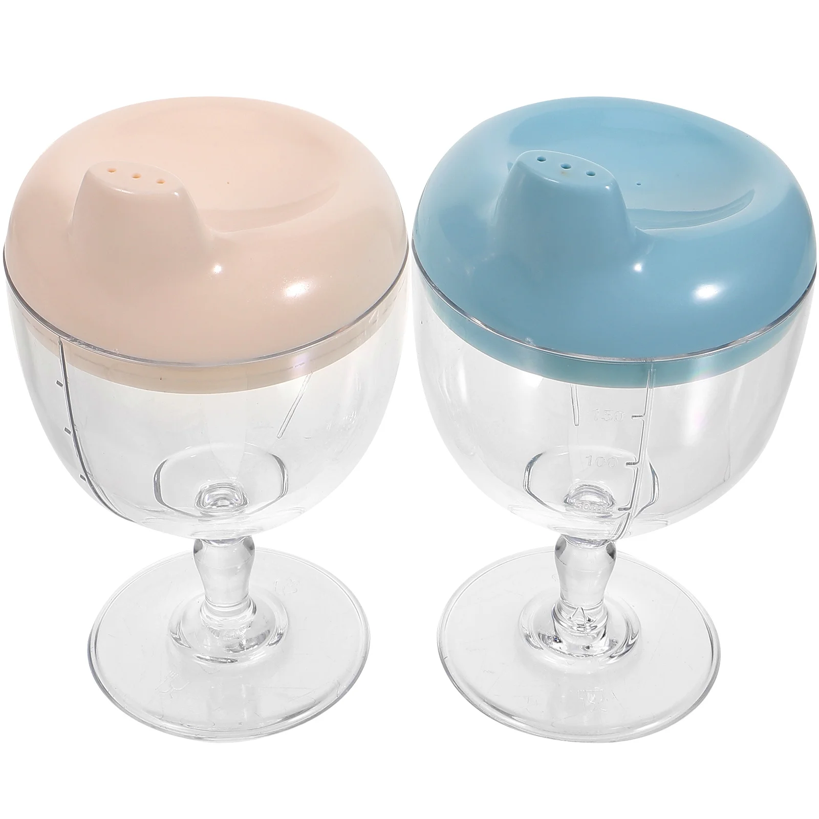 

2 Pcs Children's Drinking Cup Goblet Toddler for Kids Cups Spill Proof Plastic Reusable