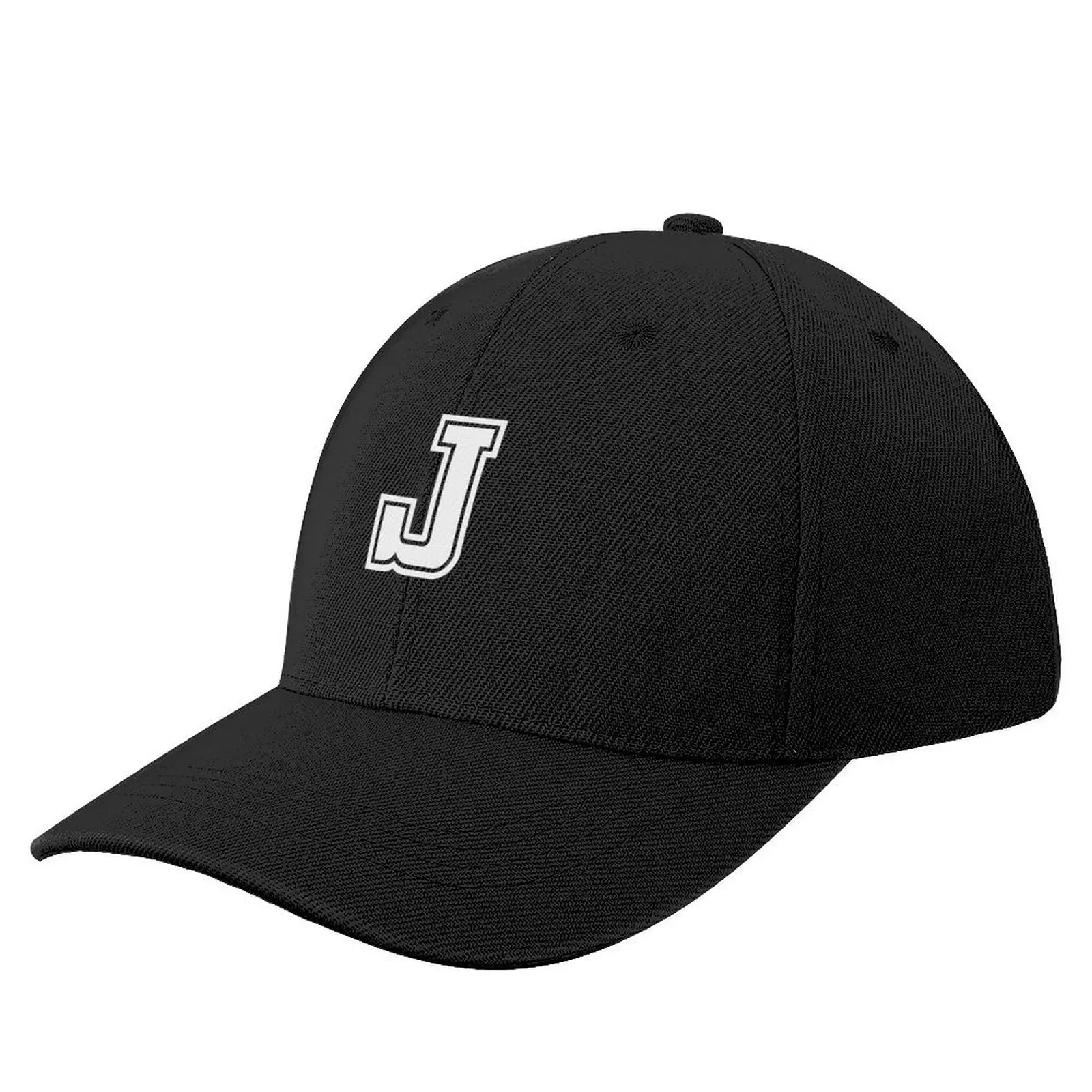 حرف J، نمط J الأولي باللون الأبيض قبعة بيسبول فاخرة للرجال قبعة Snap Back قبعة صيفية للنساء على الموضة للشاطئ للرجال