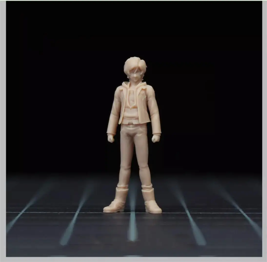 2 Pieces Resin 1/100 1/144 Miniatures Anime  Figures Model Sand Scene Props  Hand DIY Cars Vehicle Toys Dioramas Cartoon Figure