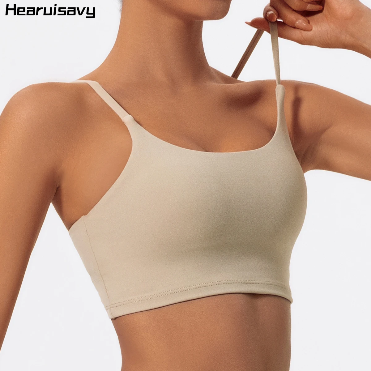 

Спортивный бюстгальтер Hearuisavy из ультрамягкой ткани для йоги и фитнеса, женская спортивная одежда, дышащий быстросохнущий топ с эффектом пуш-ап для спортзала, комфортное фитнес-белье