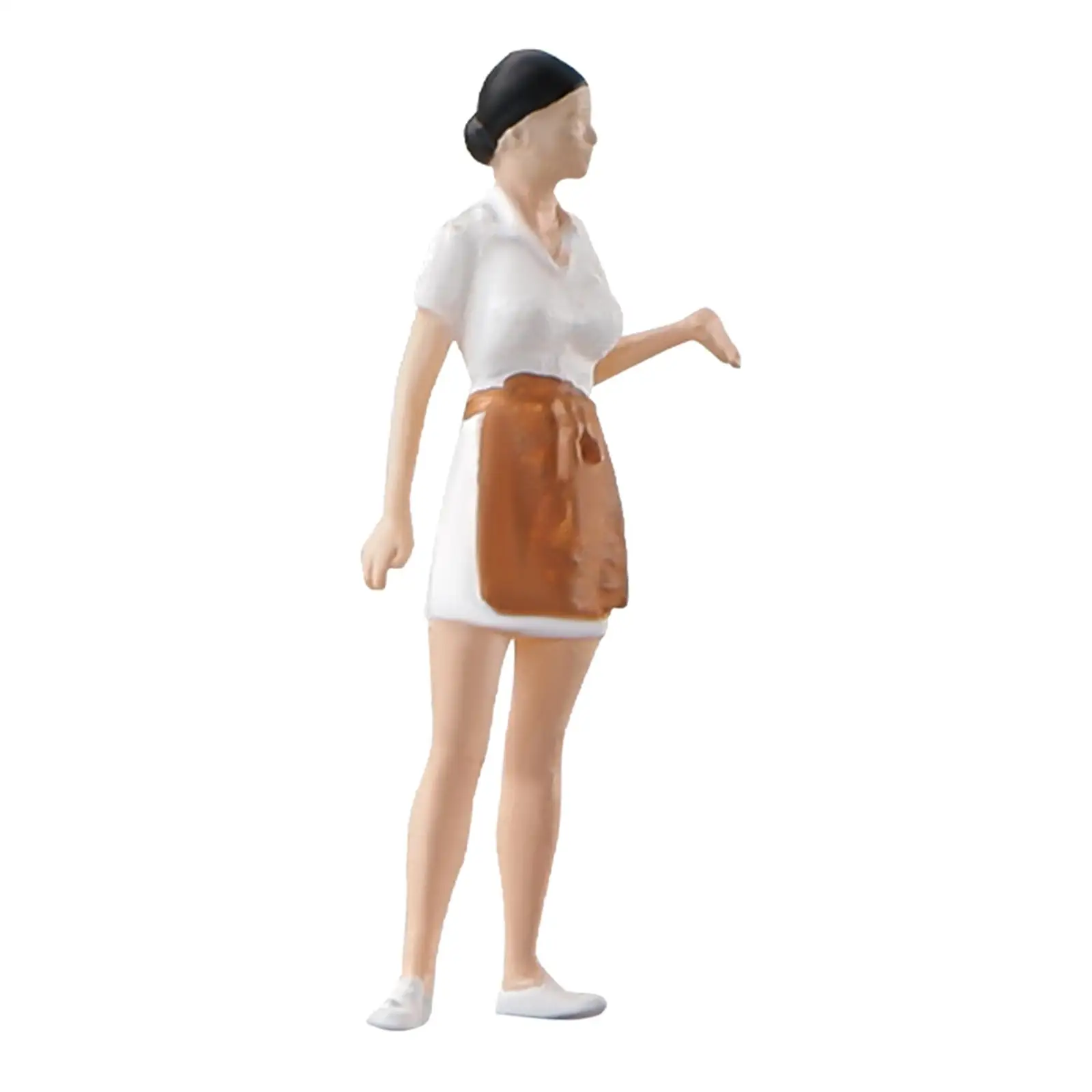 1:64 Donna Hostess Figura Bambola Scena di cucina Mini statuetta per collezioni Ornamento da tavolo