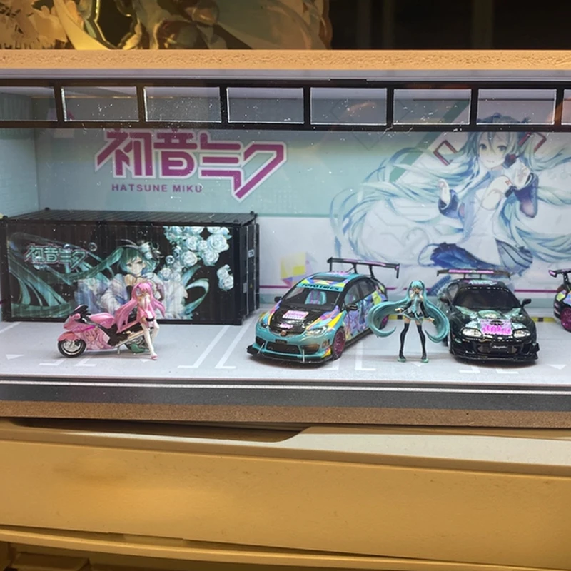 在庫あり本物のアニメ周辺機器クールカー 1:64 A80z 初音ミク合金車モデルグッズ装飾品初音ミクモデルギフト