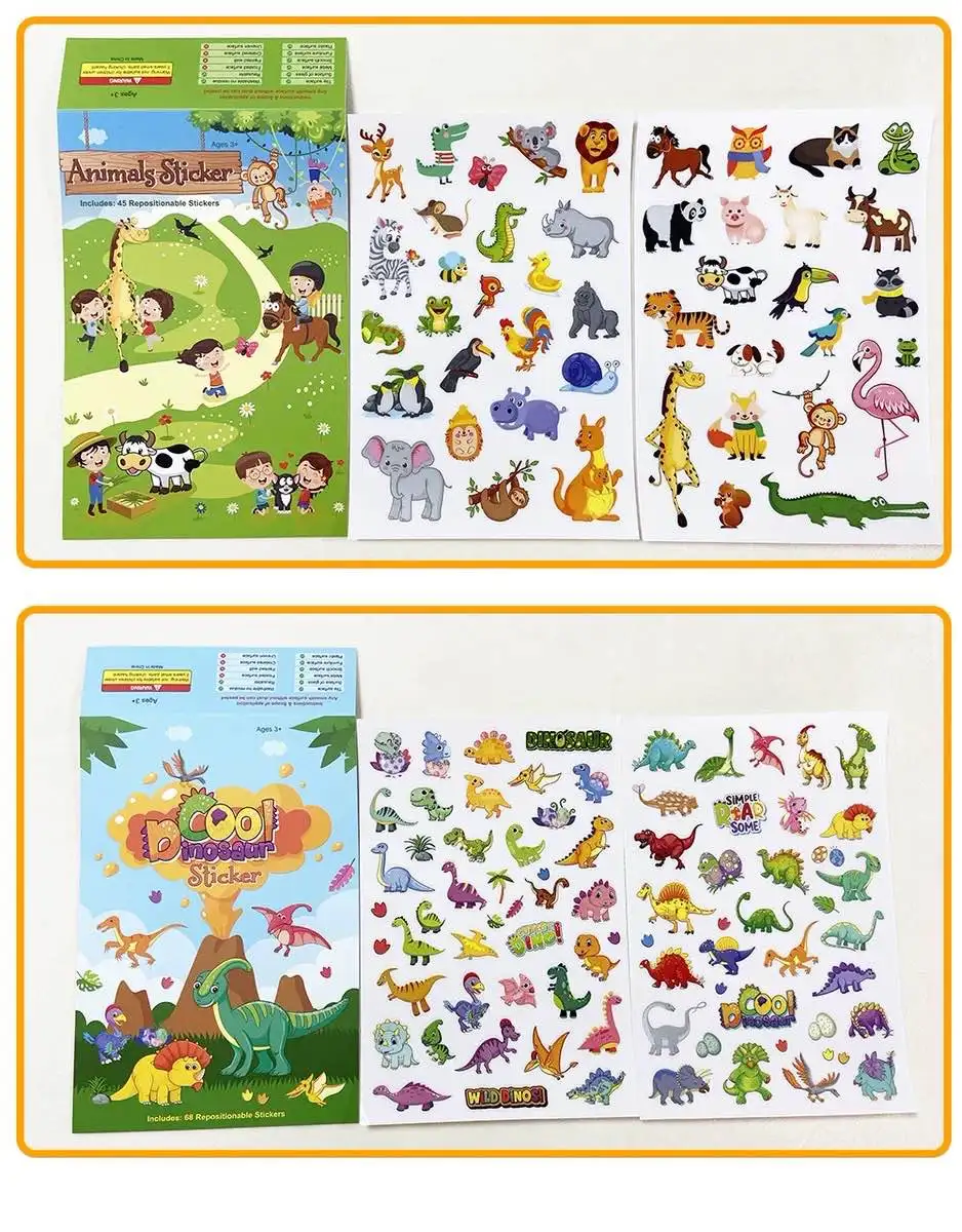 New Children DIY Puzzle Cute Sticker Games Sea Animals Cognition Funny Stickers Assemble Jigsaw Education Toys