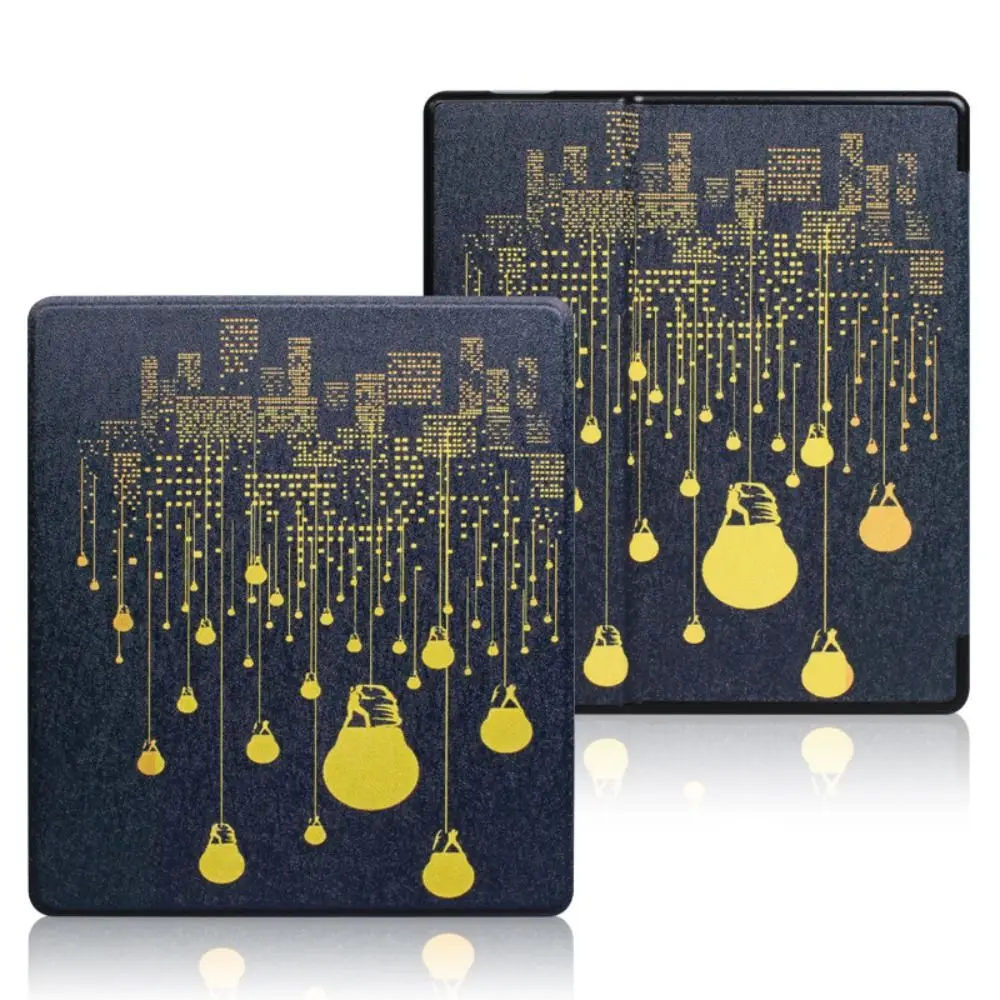 

Смарт-чехол 9/10-го поколения из искусственной кожи с автоматическим режимом сна/пробуждения, 7-дюймовый чехол-книжка с цветной росписью для Kindle Oasis 2/3