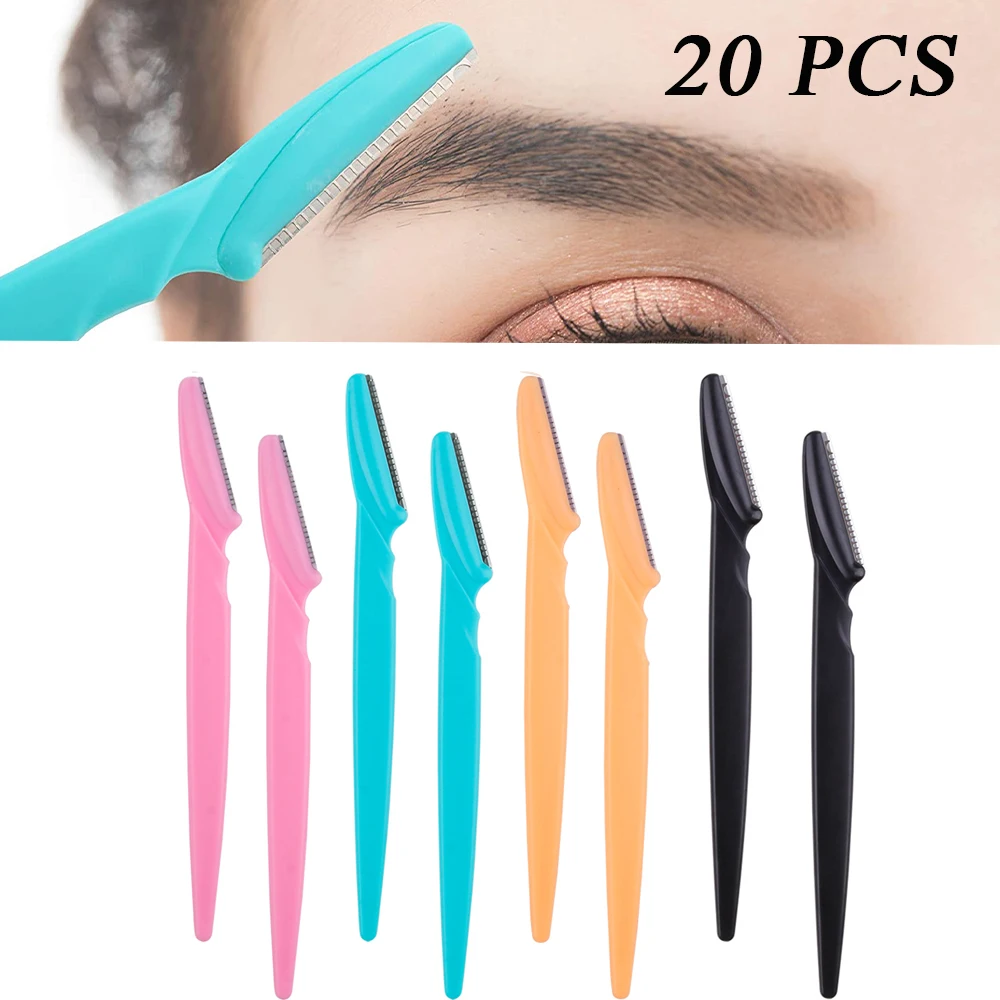 10/20 Women Eyebrow Knife Eye Brow Shaper Eyebrow Trimmers Blades Shaver Face Hair Removal Cutters Safety Makeup Tools