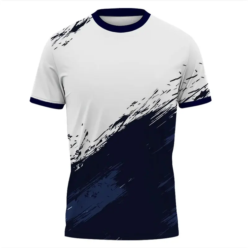 

Camiseta deportiva de secado r��pido para hombre, Top holgado de calidad con cuello redondo, informal, tendencia de verano