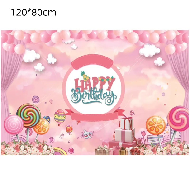 Süße Lollipop Thema Geschirr Sets Einweg Süßigkeiten Teller Tassen Tischdecke Mädchen Geburtstag Party Dekorationen Kinder Baby Dusche – Detail 7