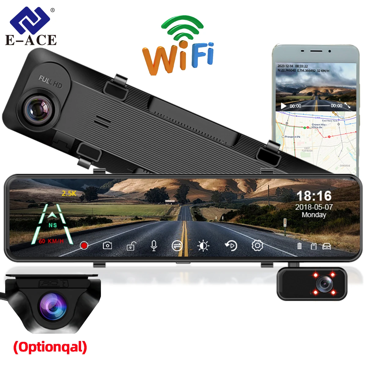 2 Camera Dash Cam F…