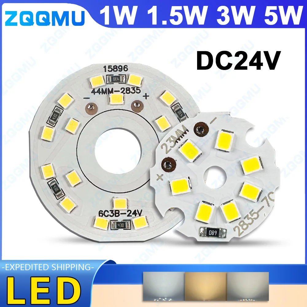 DC24V Low Voltage LED Chip 1W 15W 3W 5W SMD Light Source Board White Warm White 19mm 23mm for DIY Lighting Strip Module