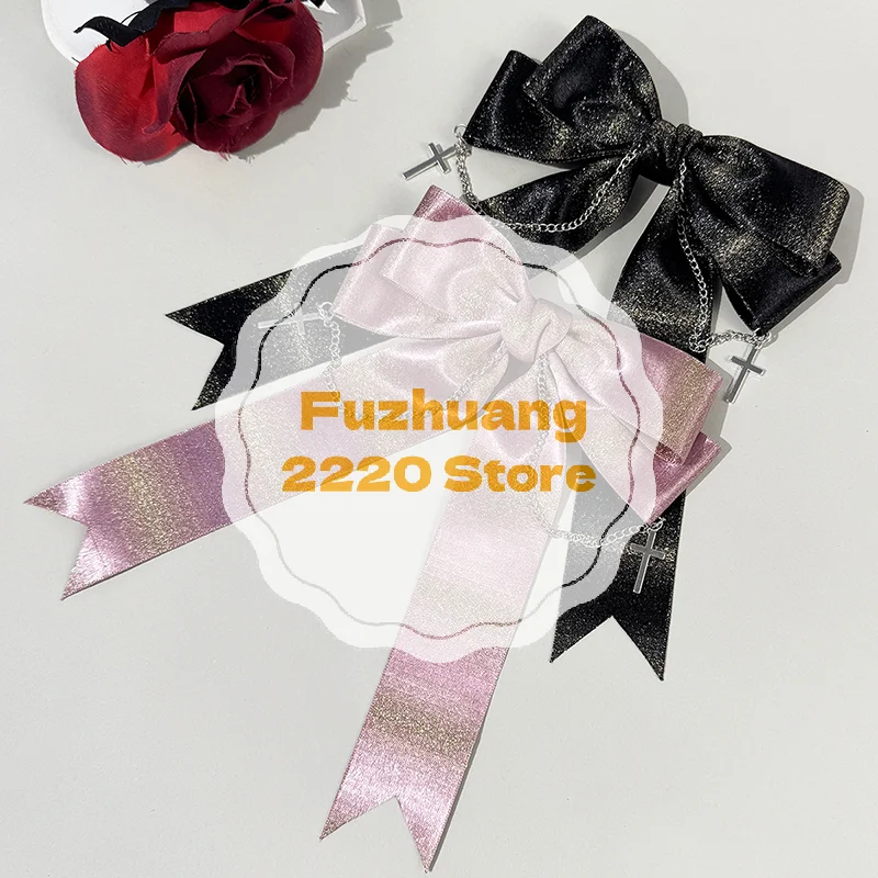 

Заколка для волос в готическом стиле Лолиты, черная лента, бант, модные заколки для волос