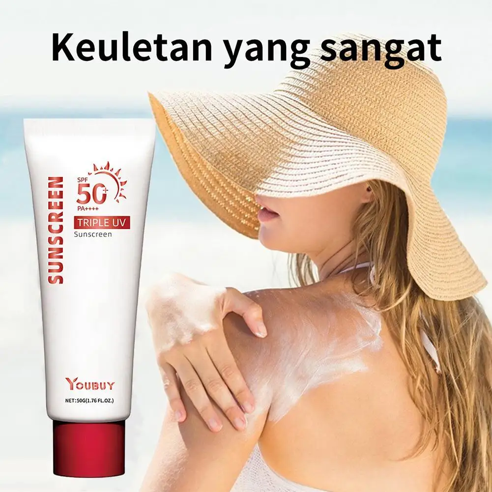 Niacinamide Sunscreen Facial Body Solar Sun Blocker SPF50+ Refreshing Waterproof UV Concealer Moisturizing Brightening