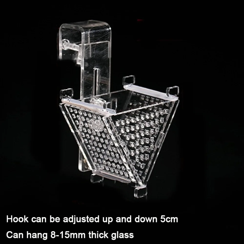 

Acrylic Red Blood Worm Fish Feeder Mini Clear Water Planting Cylinder Cup with Suction Cup Hanging Red Worms Plant Cup