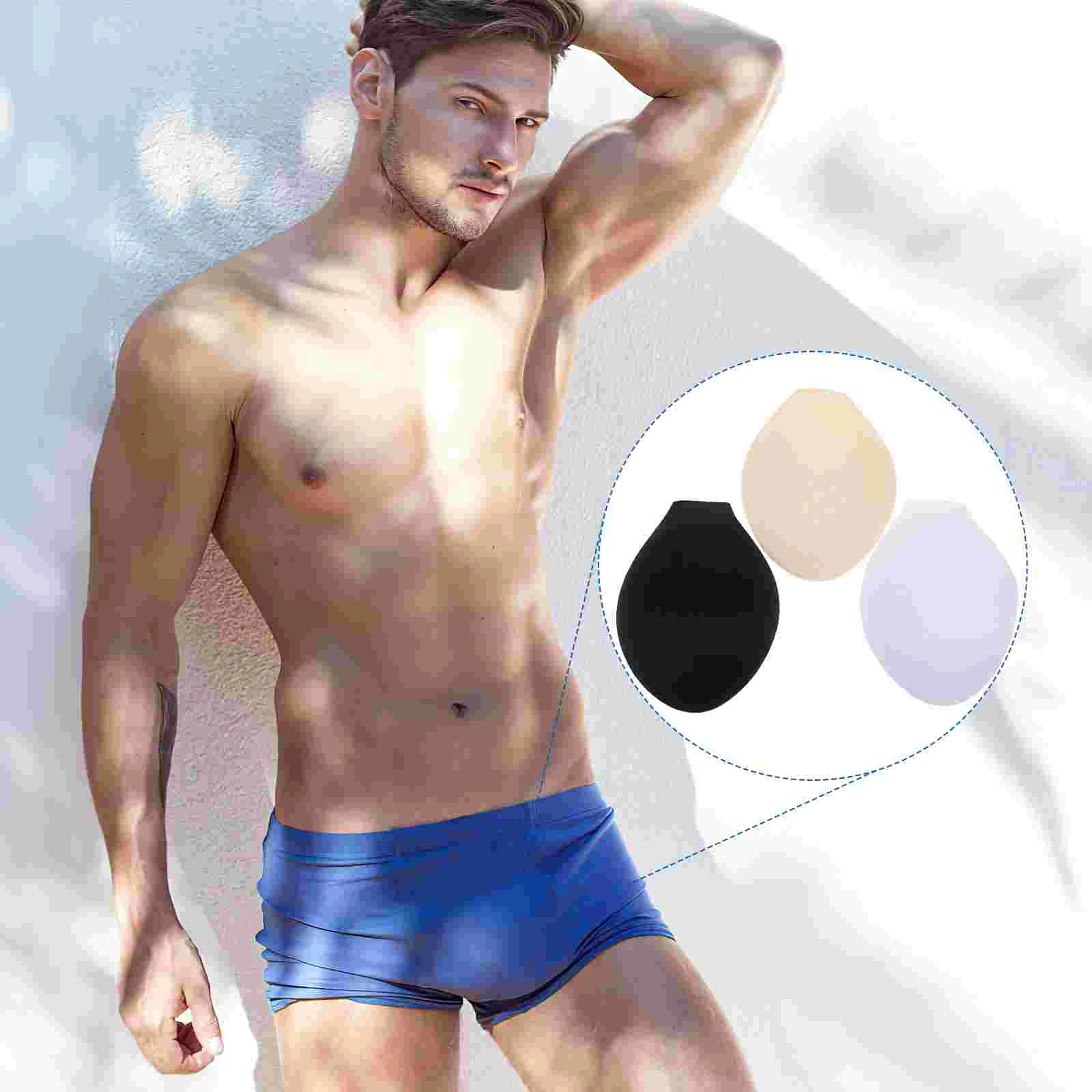 3 Pcs Men's Panty Liner Underwear Enhancing Pad Sponge Cup Enlarging Swimwear Brief Trunks