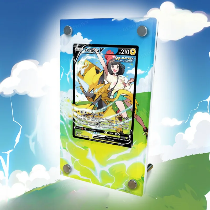 

ACG Pokemon Cards Brick PTCG Selene Zeraora Anime Game Protective Case Self Made Extended Picture Acrylic Does No Include Cards