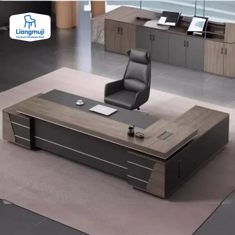 

Storage Wide Computer Table Large Modern Executive Wooden Computer Desks Gaming Drawers Mesa Para Compuatador Office Furniture