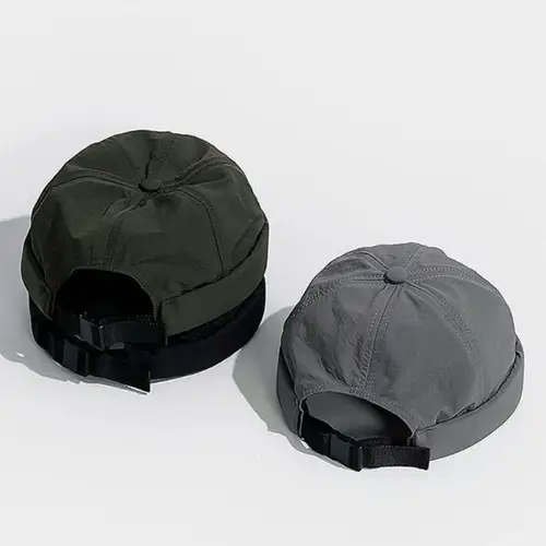Gorro informal sin ala de secado rápido, gorro de malla ligero, gorro con puños, gorro de puerto diario, gorras de Hip Hop de marinero enrolladas