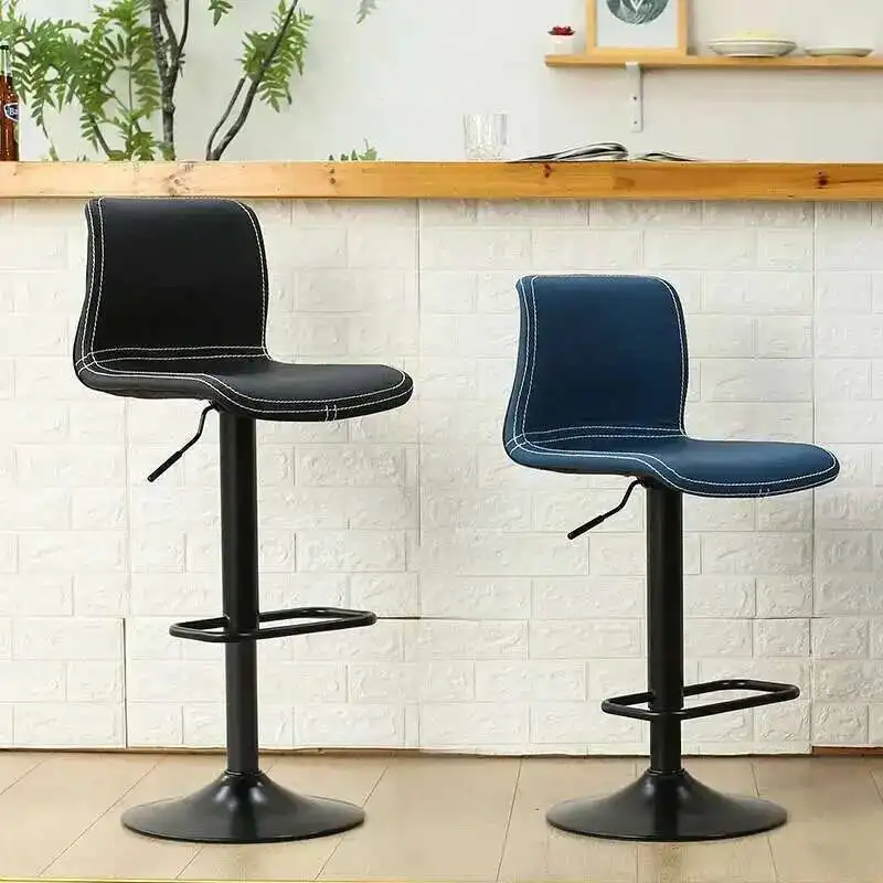 

Modern Lift Adjustable Height Bar Stools Nordic Stylish Swivel Bar Chairs Leather Rotated High Bar Chair for Kitchen Furniture M