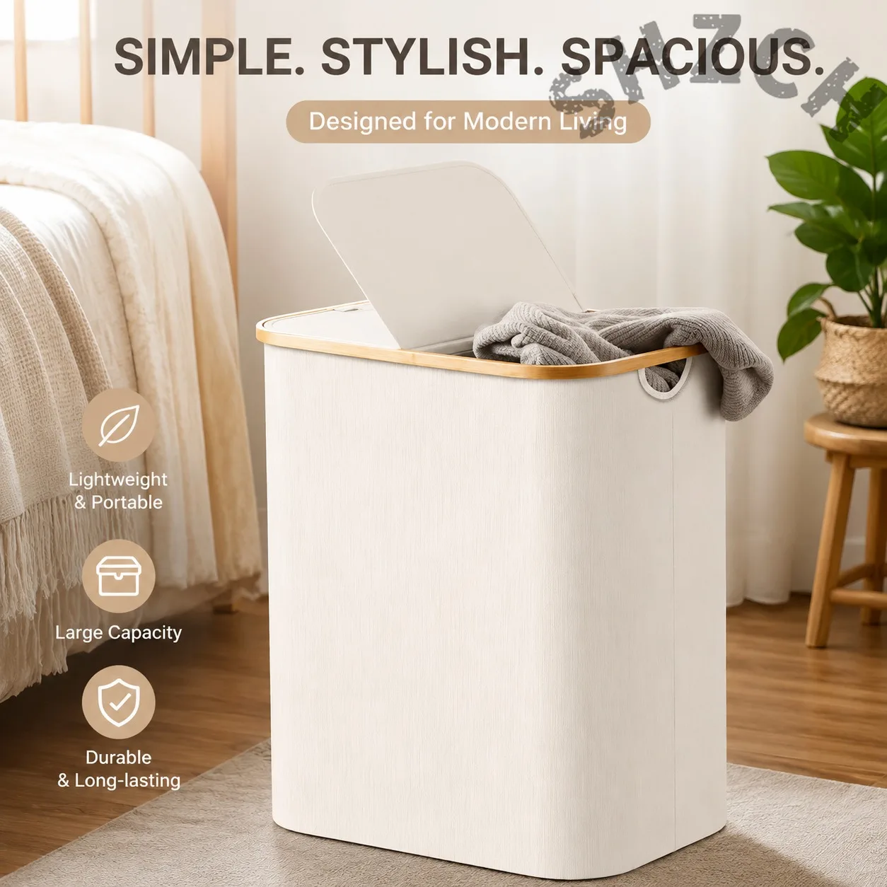 3-Section Rolling Laundry Sorter Hamper – Heavy-Duty Oxford Fabric, Mobile Clothes Organizer for Bedroom