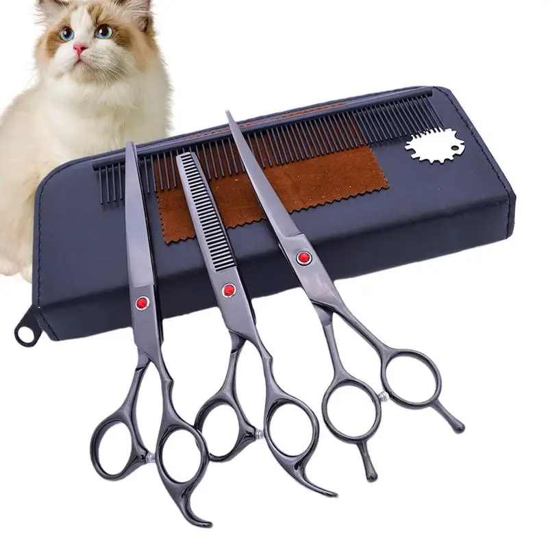 Pet Grooming Scissors Heavy Duty Dog Grooming Trimmer Stainless Steel Pet Grooming Shears Body & Facial Trimmer For Daily Care