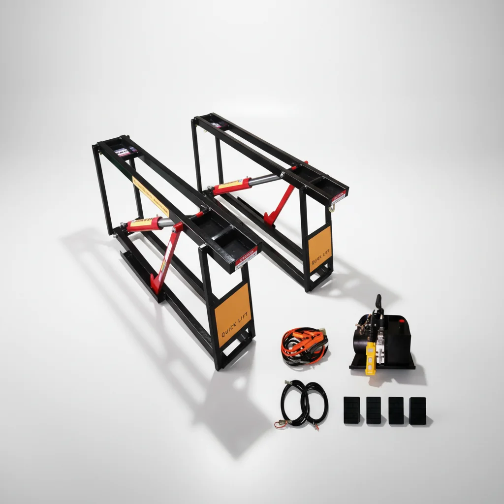 Quick Mini Mobile Portable Scissor Lift Vehicle Lifter 2500kg Capacity Steel Reach LT520E-1 880mm Lifting Height