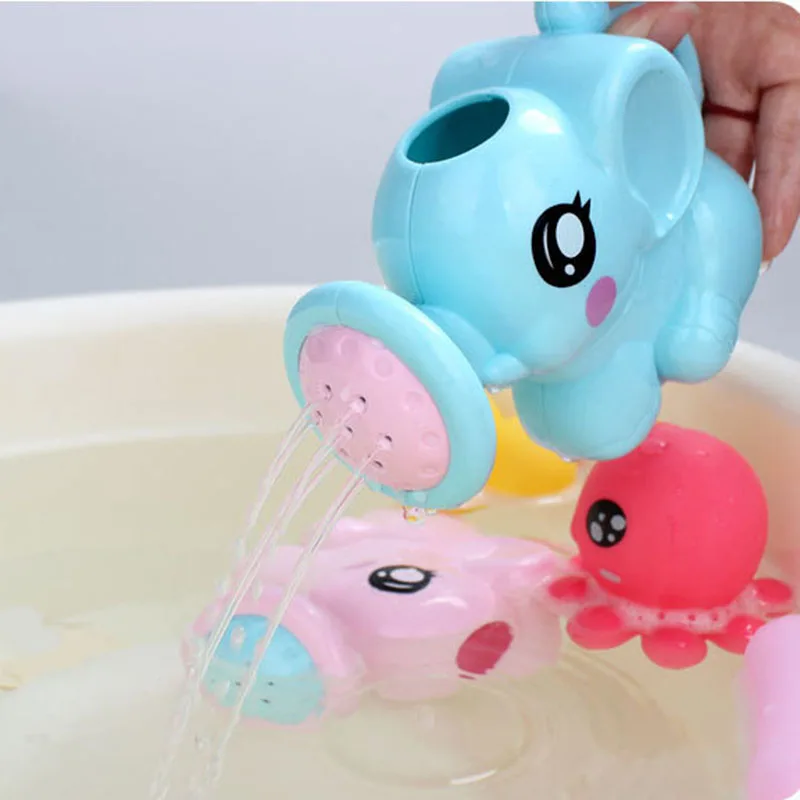 Kids Elephant Watering Pot Bath Toys Children Cute Baby Cartoon Plastic Bath Shower Tool Water Toys For Kids игрушки для детей