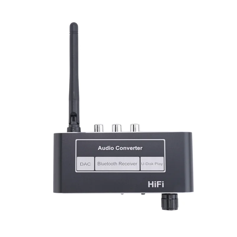 Y45A-HIFI Bluetooth 5.2 Audio Receiver DAC Coaxial Digital To Analog Converter 3.5Mm AUX RCA Stereo Wireless Adapter