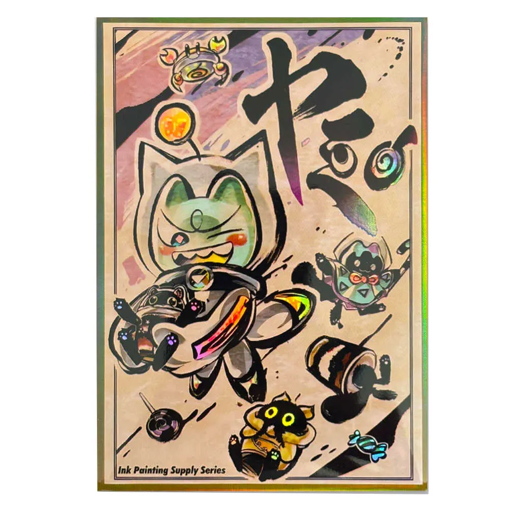 

63x90 мм 60 шт. голографические рукава для карт YUGIOH рукава для карт иллюстрация аниме защитная крышка для карт для настольных игр коллекционные карточки