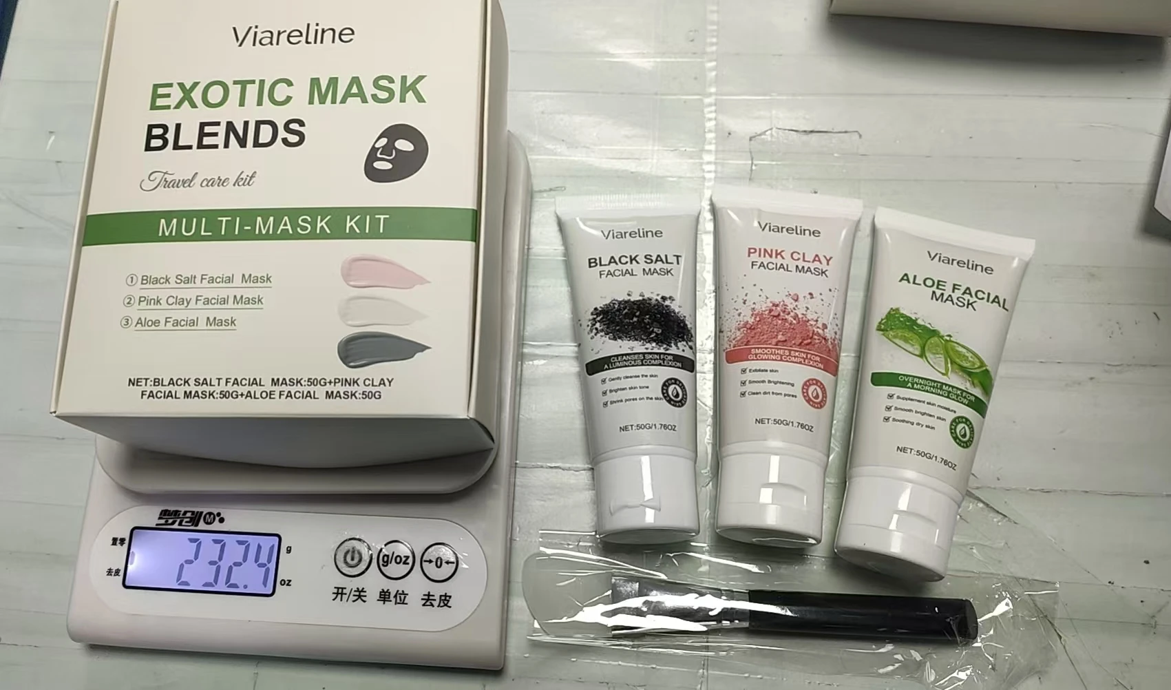 Mask Blends Travel Kit – 3-in-1-Multimaskenset mit schwarzem Salz, rosa Ton und Aloe-Gesichtsmasken zur Tiefenreinigung