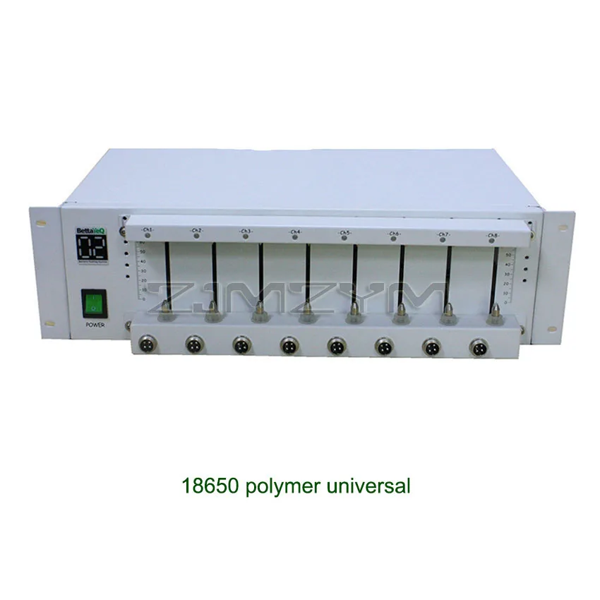 8 Channel Lithium Battery Capacity Tester, Charge and Discharge, 10A Cycle Aging Test, 18650 Battery Capacity Tester with holder