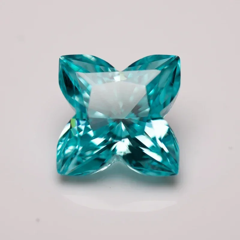 

Top Lab Grown Sapphire Paraiba quincunx Size 8x8mm VVS1 Charms Diy Advanced Jewelry Making Materials Selectable AGL Certificate