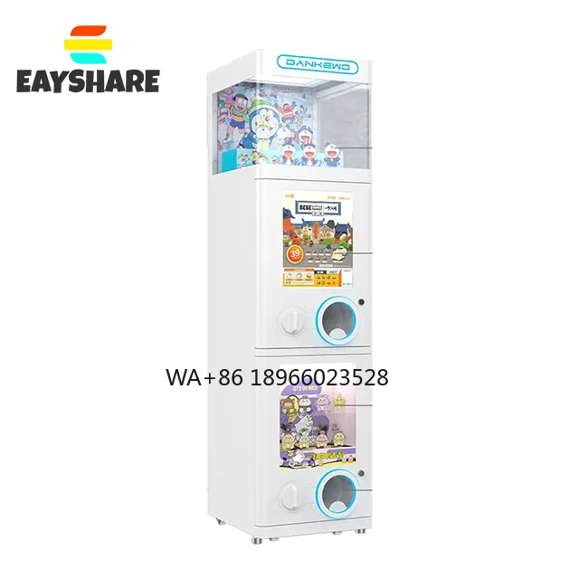

Token Operated Toys 75-100mm Gashapon Vending Machine Big 2 Player Gashapon Machine for Sale