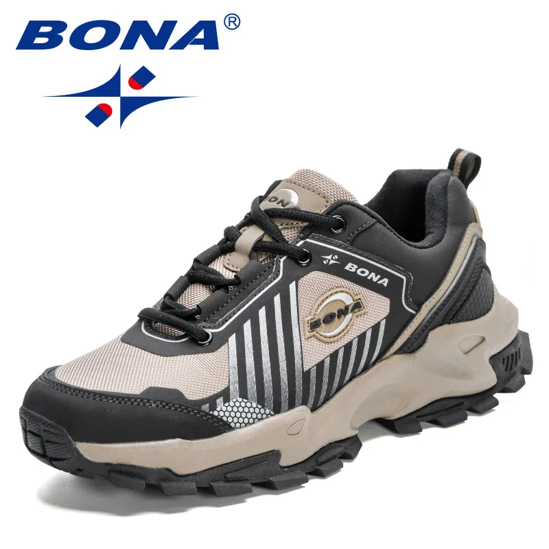 

BONA 2023 New Designers Anti-slip and anti-wear running shoes Light Breathable Sport Man Footwear Popular Running Shoes Athleti