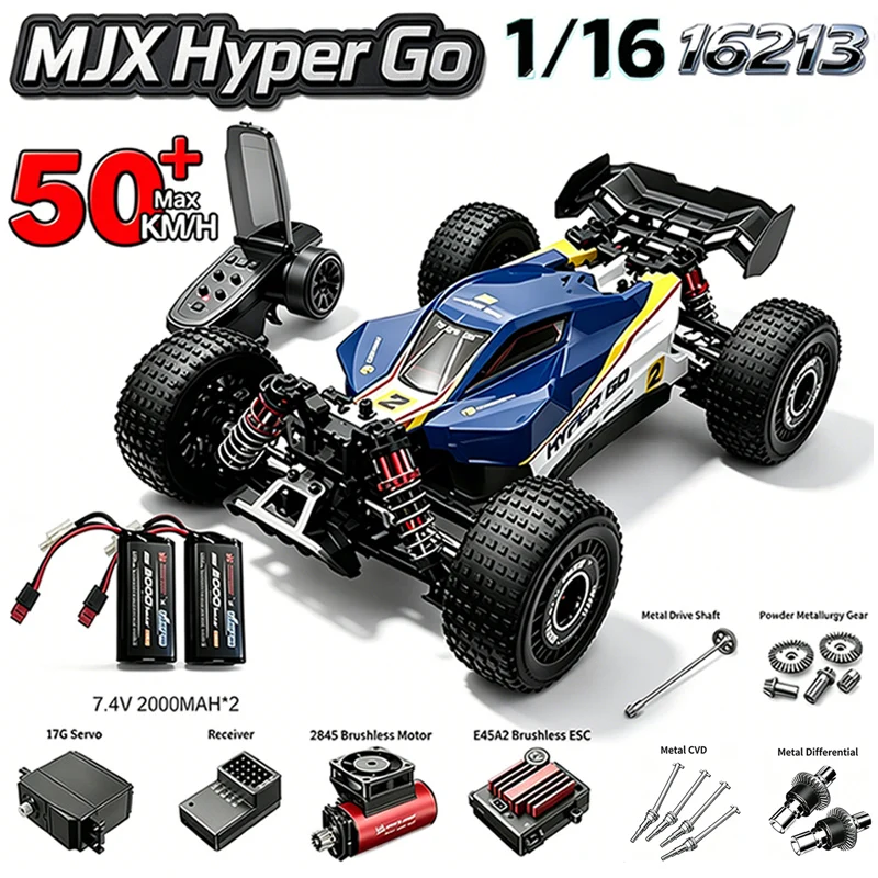 Image of MJX 16212 16213 16218 RC Auto 1:16 Hyper Go Bürstenlos 4WD Hochgeschwindigkeits-Offroad-Kletterfahrzeug Ferngesteuertes Rennfahrzeug für Erwachsene