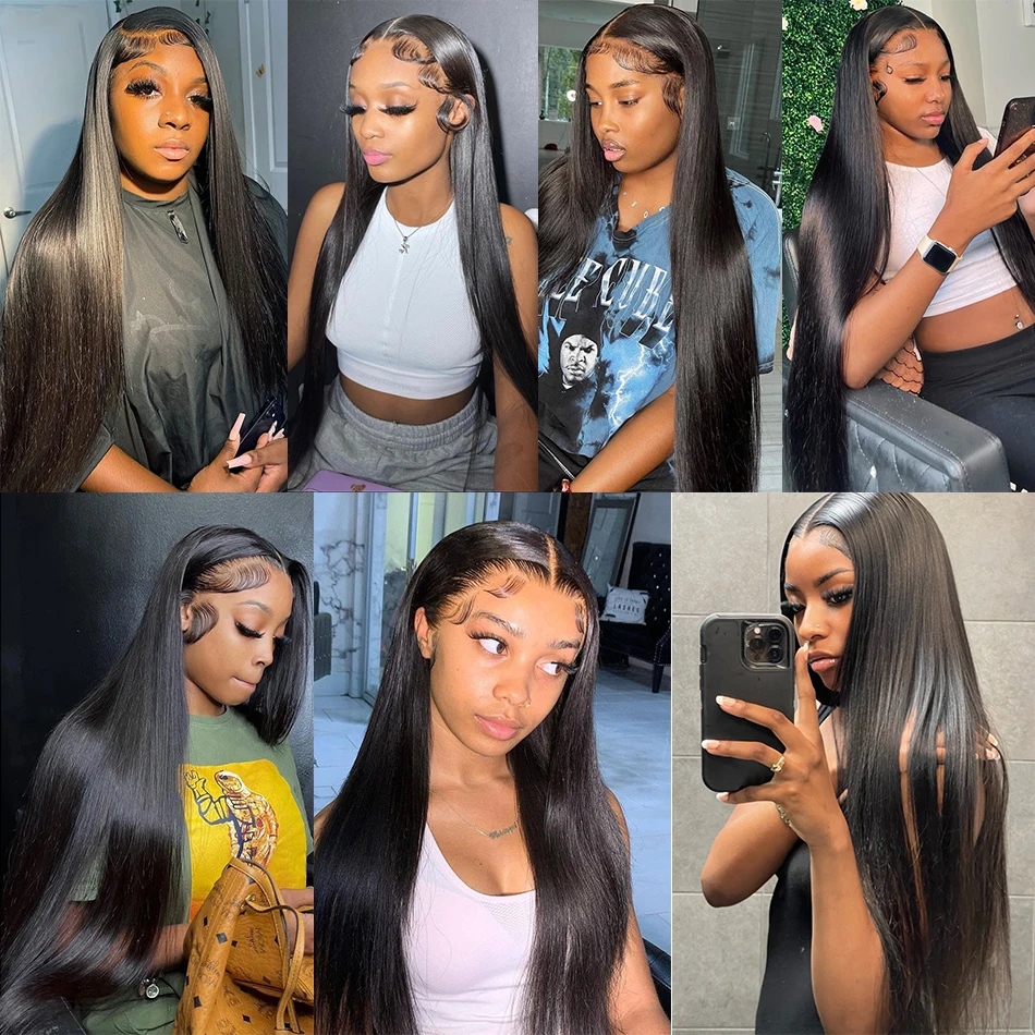 Glueless HD Lace Frontal Wig para Mulheres, Perucas de Cabelo Humano, Osso 7x5, 13x4