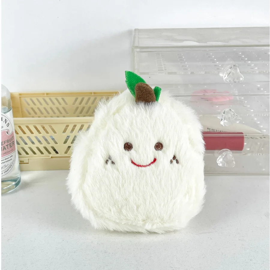 11cm Kawaii Fruit Pear-shaped Plush Zero Wallet Cute Fruit Coin Purse Kids Wallet Headphone Key Storage Bag Girl Children Gift