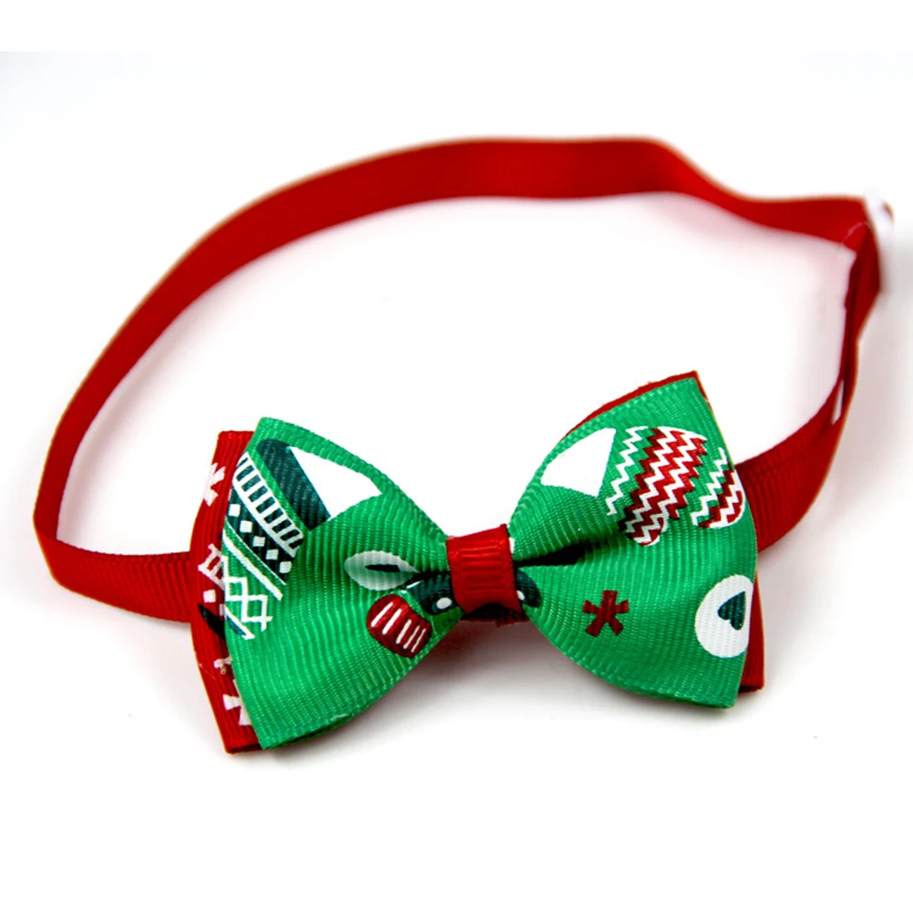 

8pcs Pet Bow Tie Christmas Collar Adjustable Soft Durable Material Fashionable Bowknot Ties Costume Accessories Dog Walking