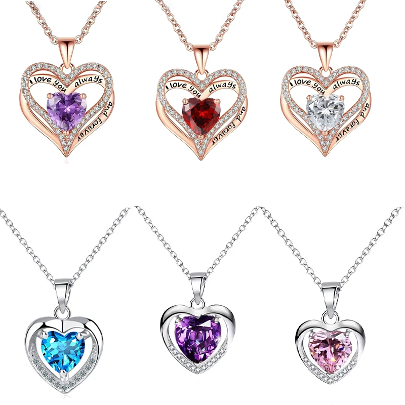 Colliers avec pendentif en forme de cœur pour femmes, avec fleur de Rose, boîte cadeau, petite amie, mère, famille, anniversaire, mode, cadeaux Surprise romantiques