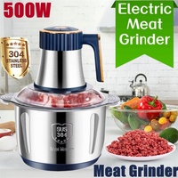 Multfunctional Electric Meat Grinder for Kitchen Meat Vegetables Blenders 5LLarge Capacity Food Processor Stainless Steel Mincer