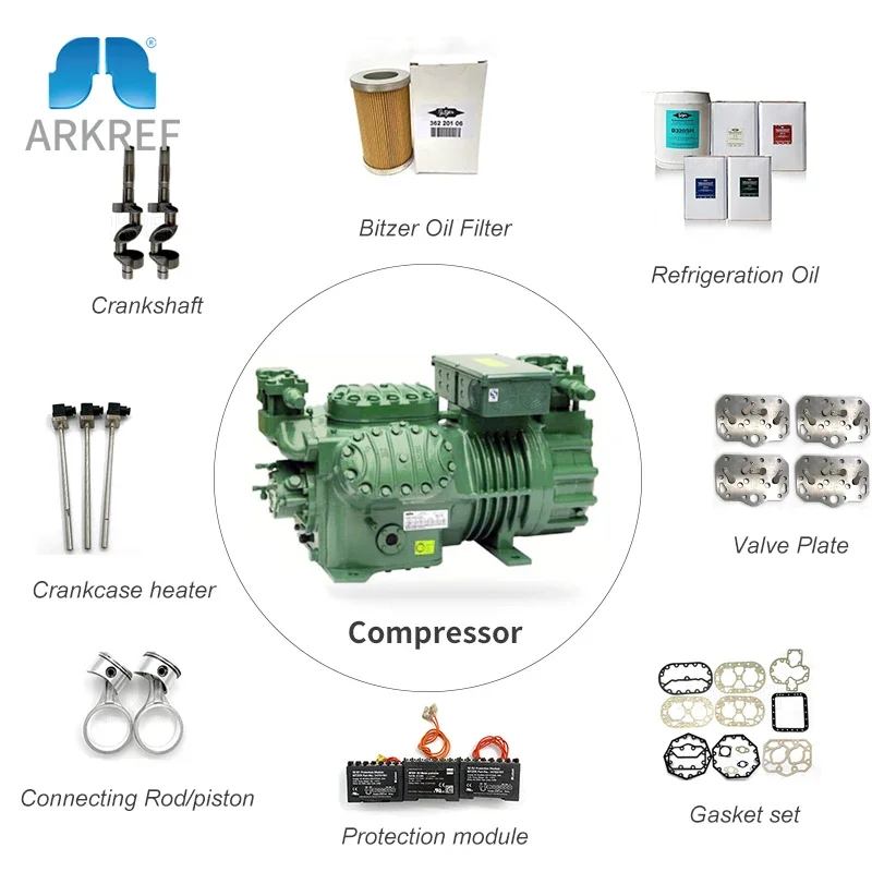 ضاغط بيتزر الأصلي شبه المحكم الترددي 3hp 4hp 5hp 6hp 7hp 10hp 12hp 14hp 15hp18hp 20hp 25hp 30hp 40hp 50hp