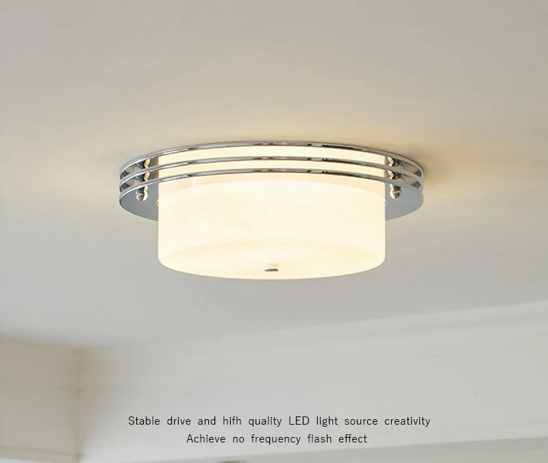 

2024 Cream style glass LED ceiling light minimalist living room foyer bedroom study balcon ycorridor lighting fixtures