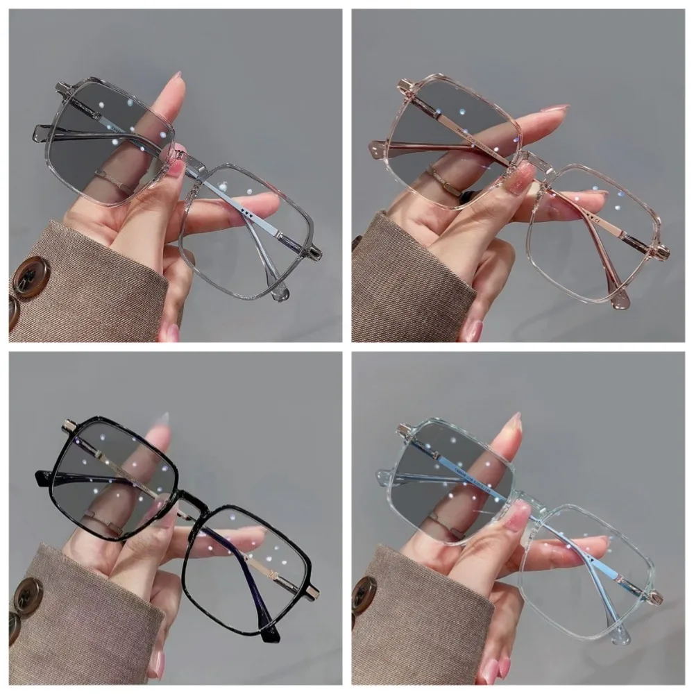 4 PCS Photochromic Eye Glasses Anti Radiation Eyeglasses Shades for Women Men Transition Eyeglass Computer Eyewear