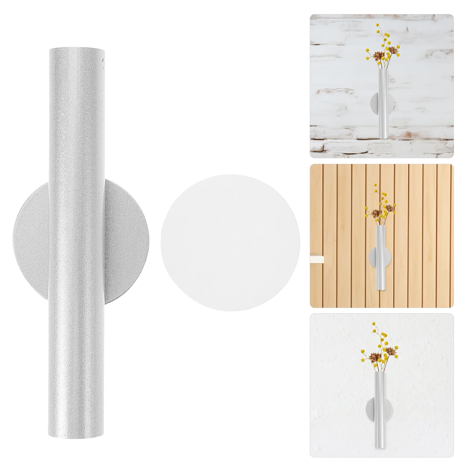 

Wall Vase Nordic Metal Flower Holder No Drill Adhesive Hanging Planter For Indoor Plants Dried Flowers Decor Home Party