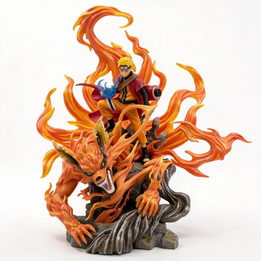 

Naruto Naruto Uzumaki (Nine-Tails Mode) 41cm Anime Figure - GK Collection Model Statue Decoration Gift for Fans