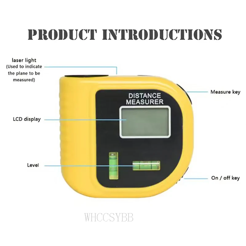 Digital Distance Meter Laser Measuring Digital Display Measuring Tape Laser Tape Range Finder Mini Laser Rangefinder Measure